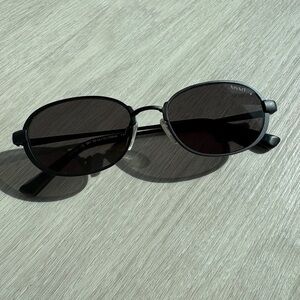 Women’s Black Round Frame MVMT Sunglasses